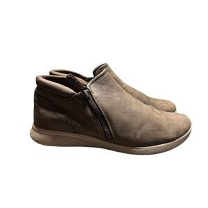Aetrex Addie Arch Support Boot Brown Leather Womens US Size 9-9.5 EU40 Slip On